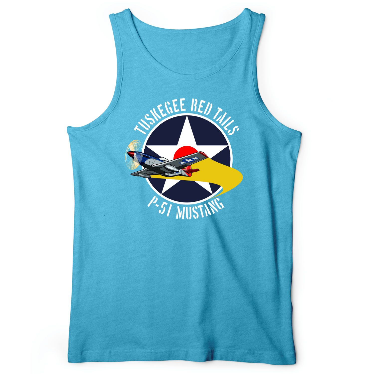 Tuskegee Red Tails Tank Aqua TriBlend / XS