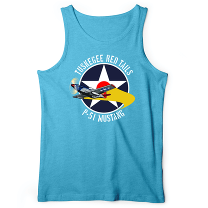 Tuskegee Red Tails Tank Aqua TriBlend / XS
