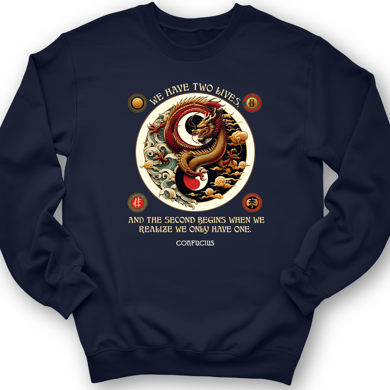 Two Lives Crewneck Navy / S