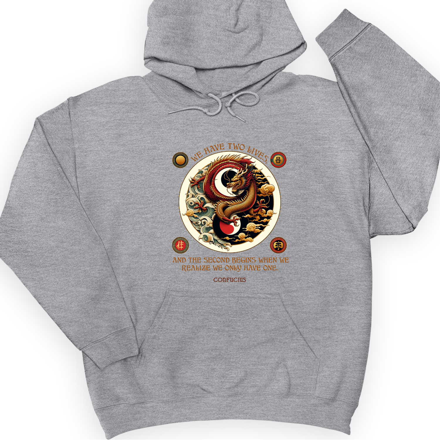 Two Lives Hoodie Sport Grey / S