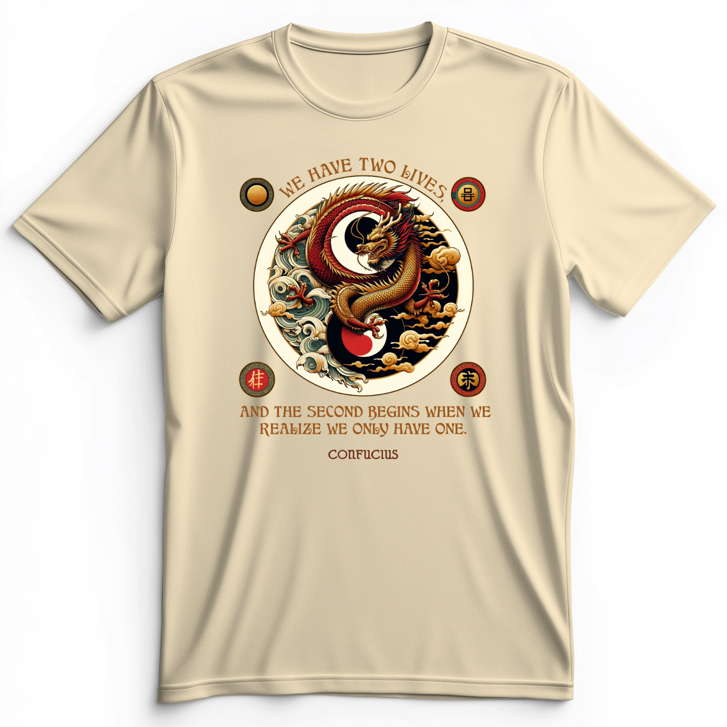 Two Lives Premium Tee Natural / S