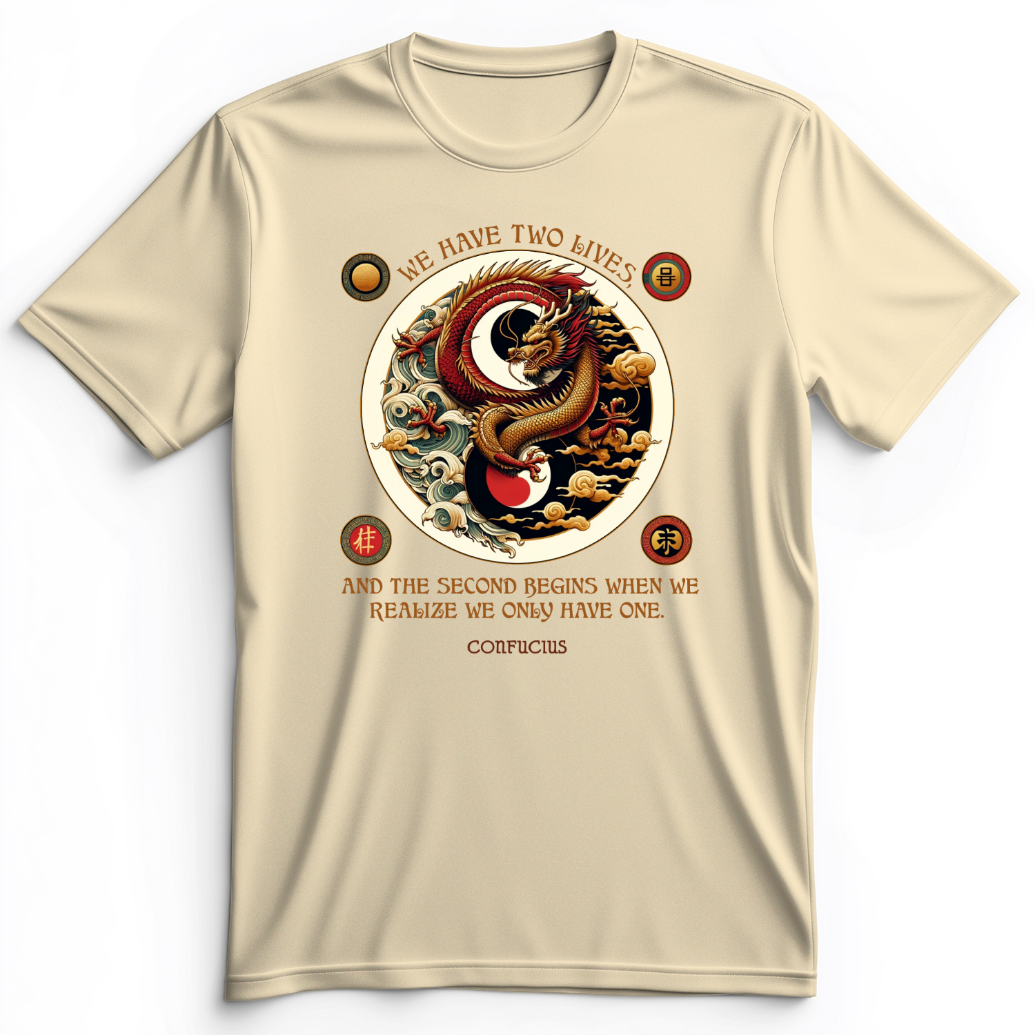 Two Lives Premium Tee Natural / S