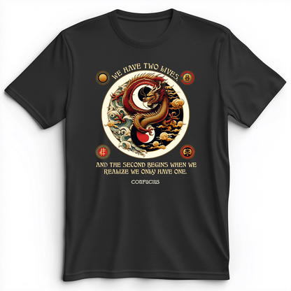 Two Lives Premium Tee Dark Grey Heather / S