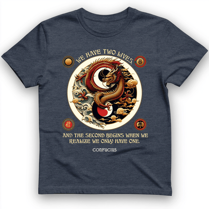 Two Lives T-Shirt Heather Navy / S