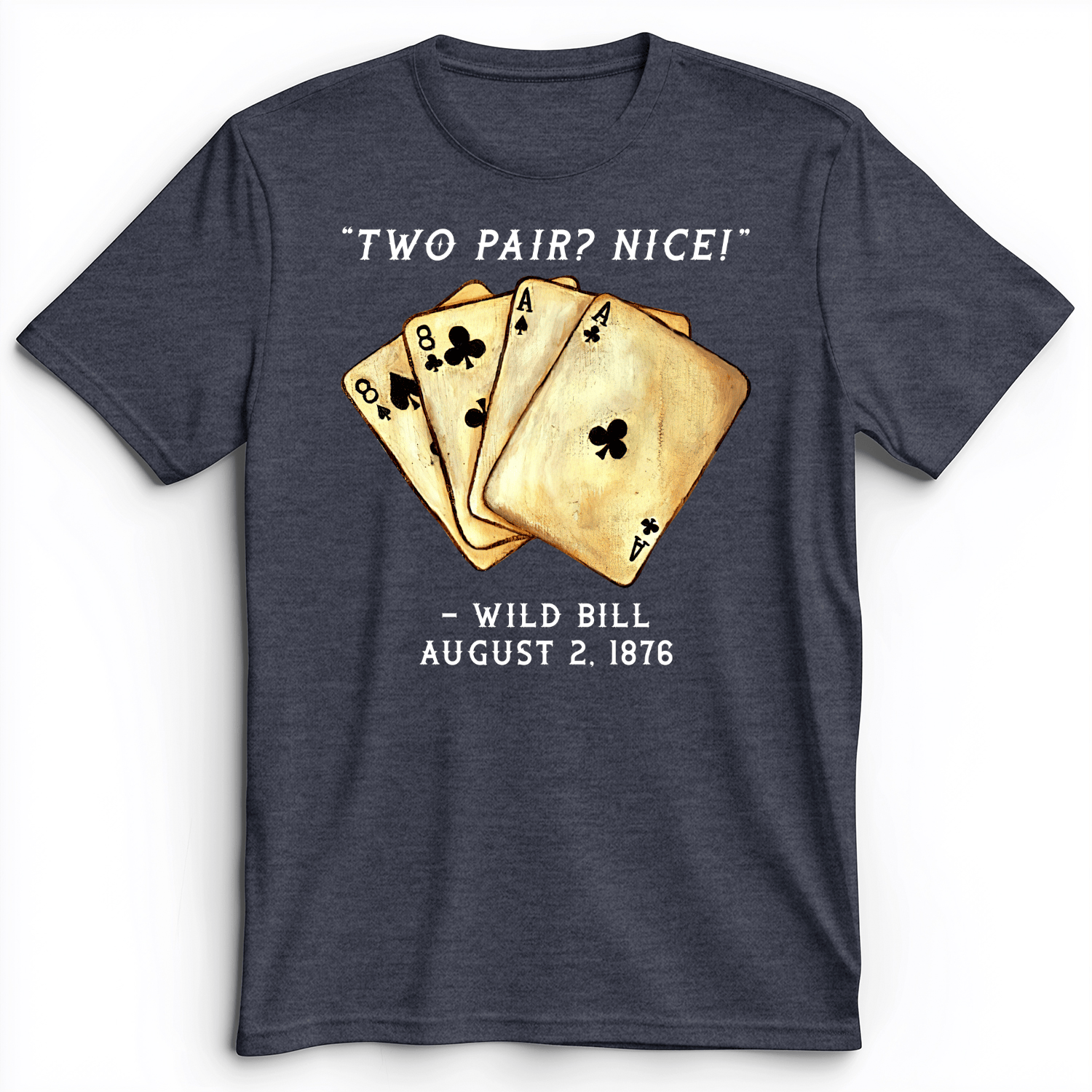 Two Pair Premium Tee Heather Navy / S