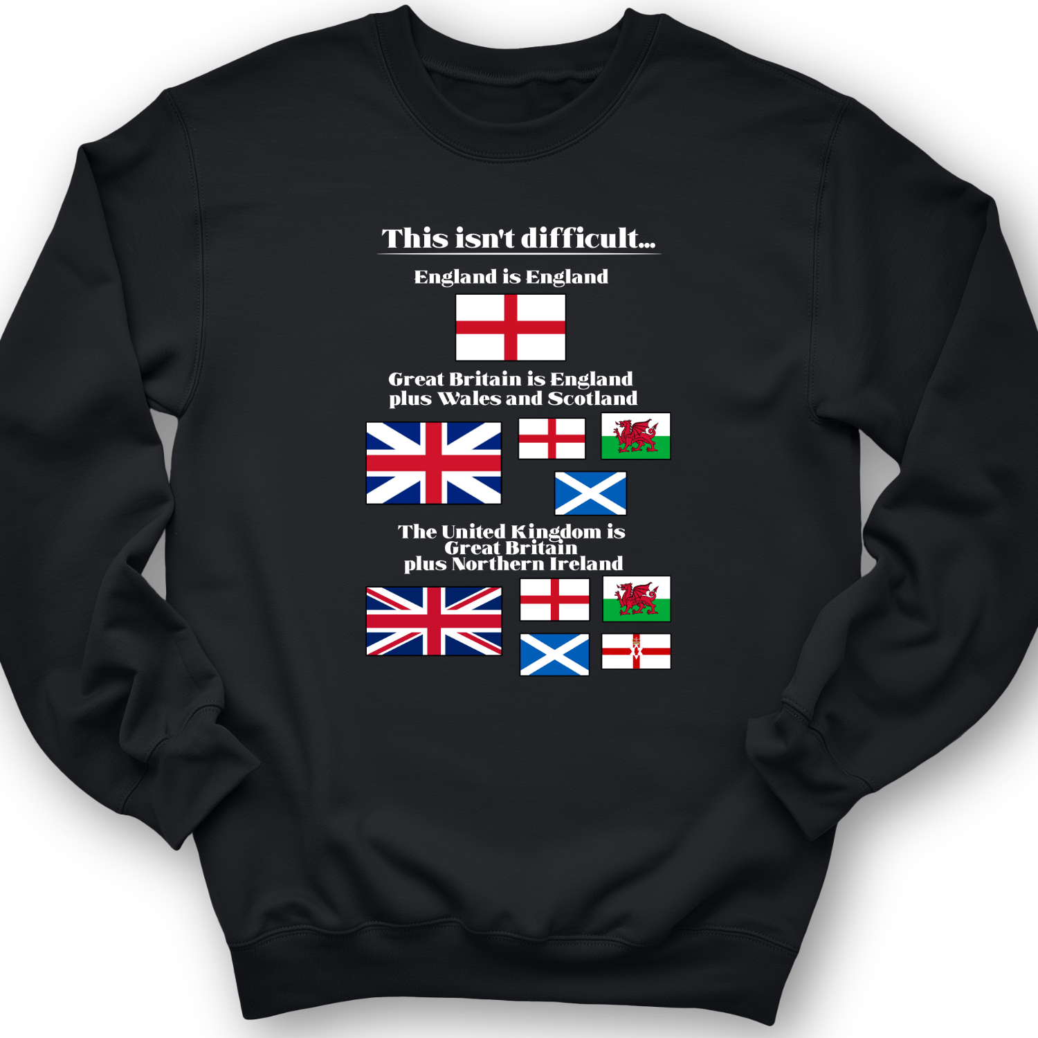 UK Make-up Crewneck Black / S