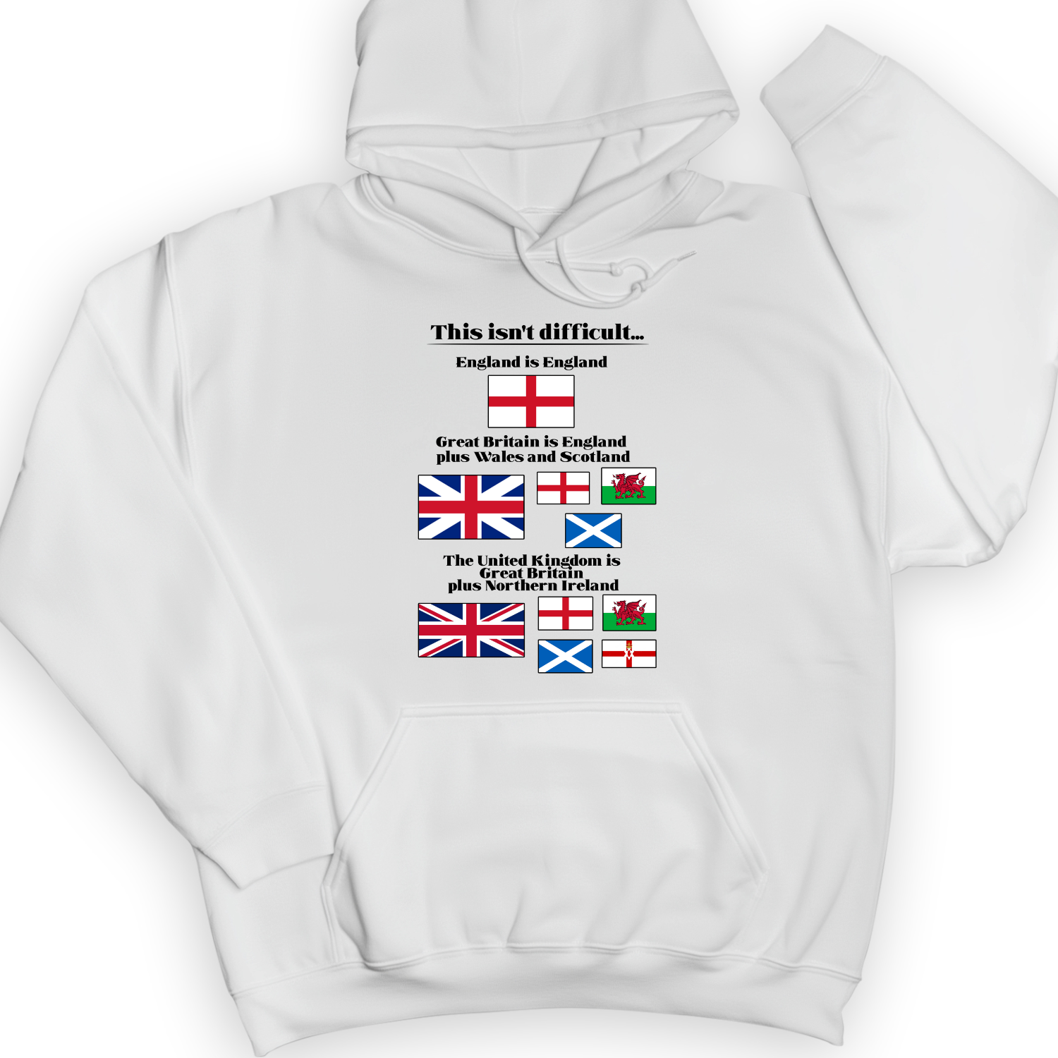 UK Make-up Hoodie White / S