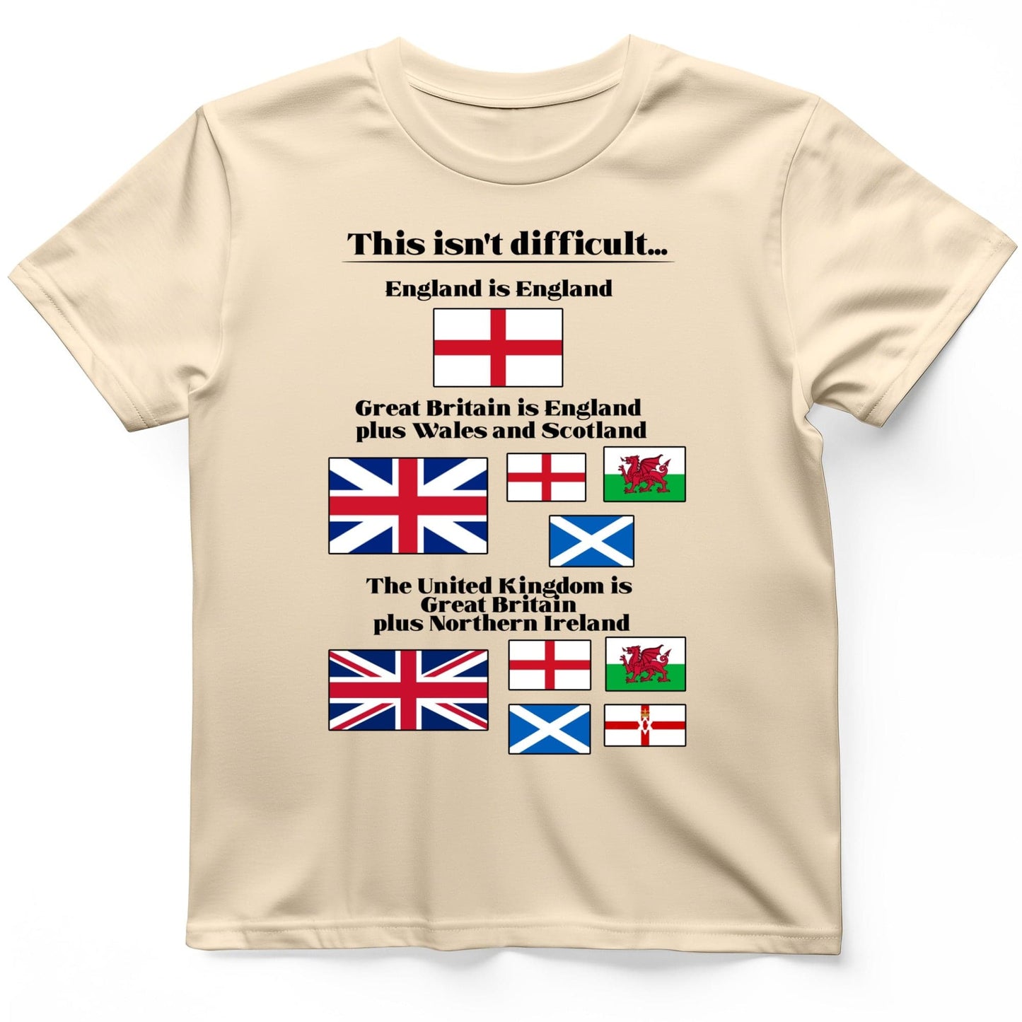 UK Make-up Premium Tee Natural / S