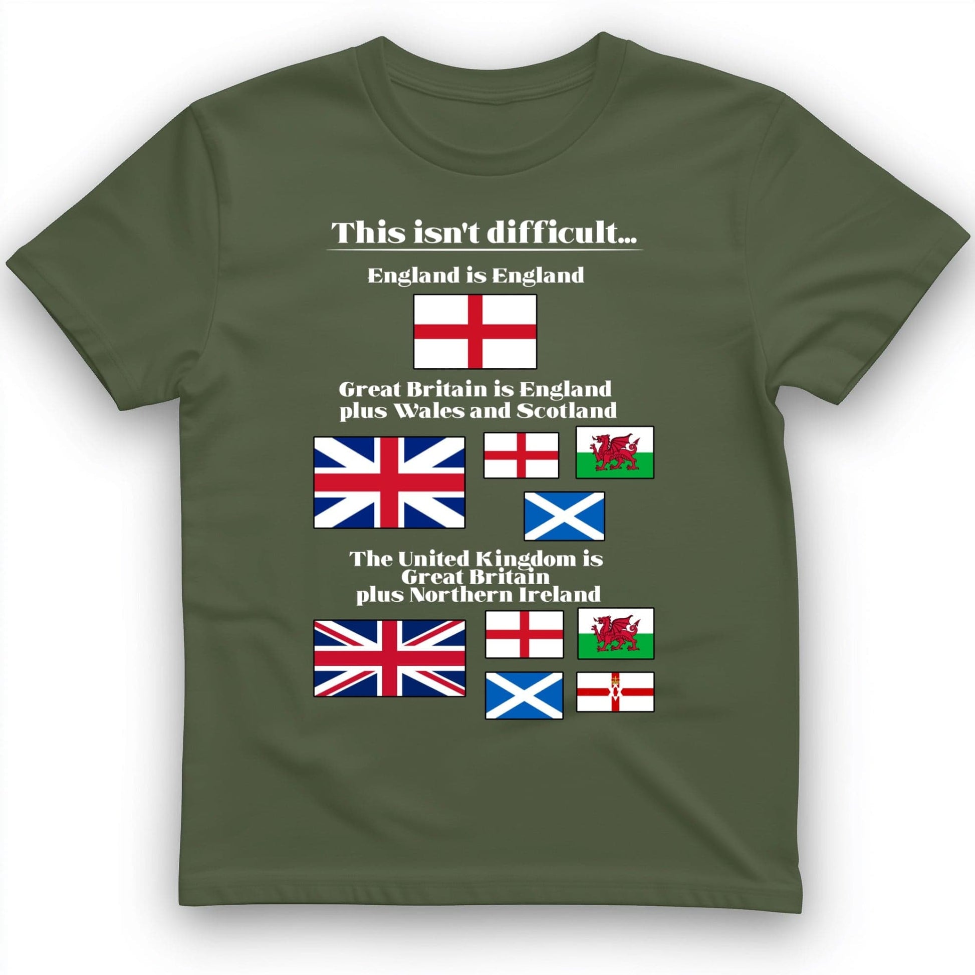 UK Make-up T-Shirt Military Green / S