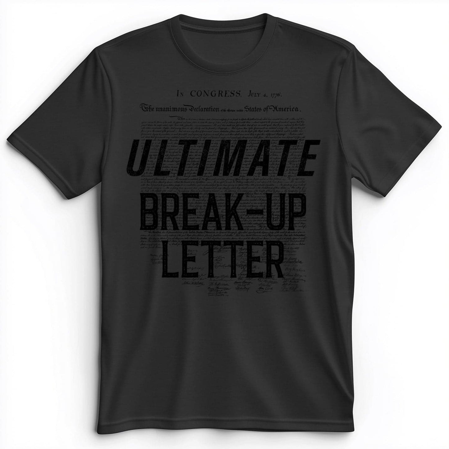 Ultimate Break-up Letter Premium Tee Dark Grey Heather / S