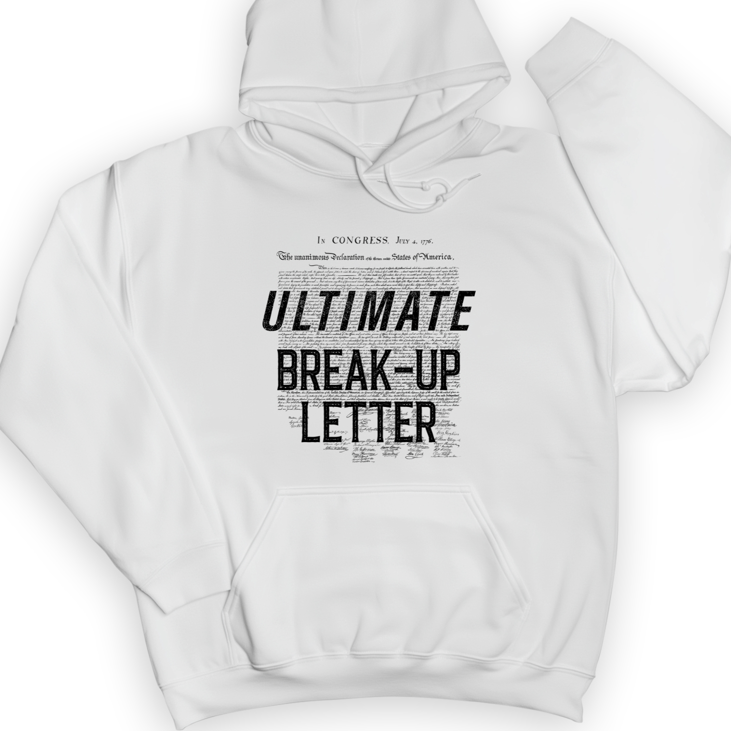 Ultimate Breakup Letter Hoodie White / S