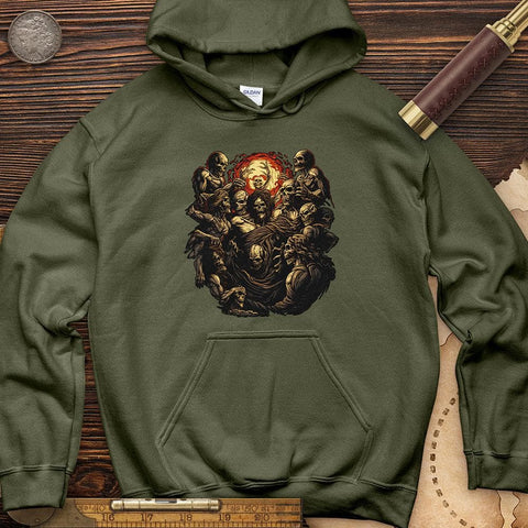 Underworld Skeletons Hoodie Military Green / S