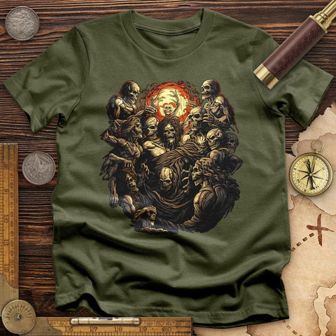 Underworld Skeletons T-Shirt Military Green / S