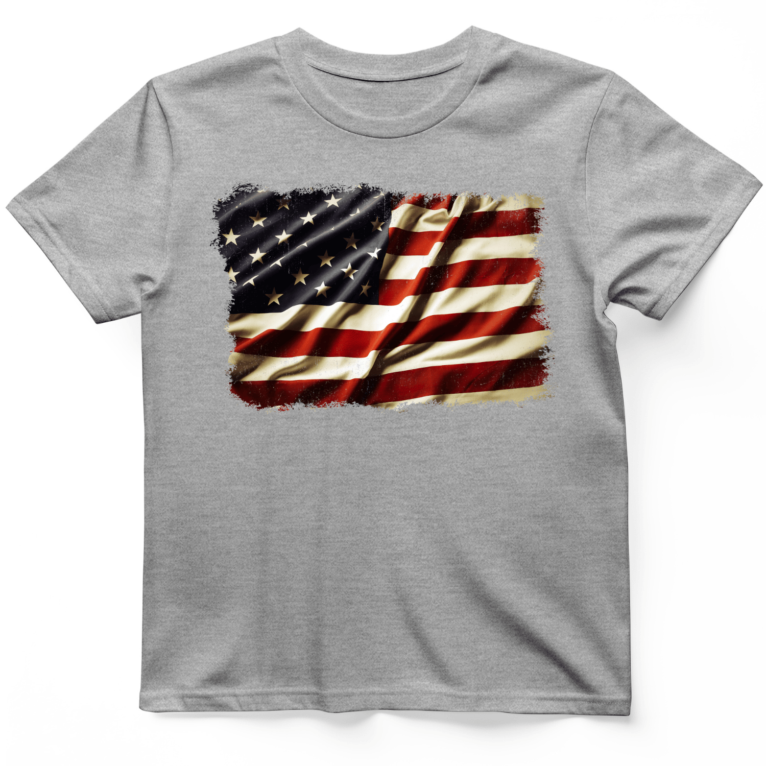 USA Flag T-Shirt Sport Grey / S