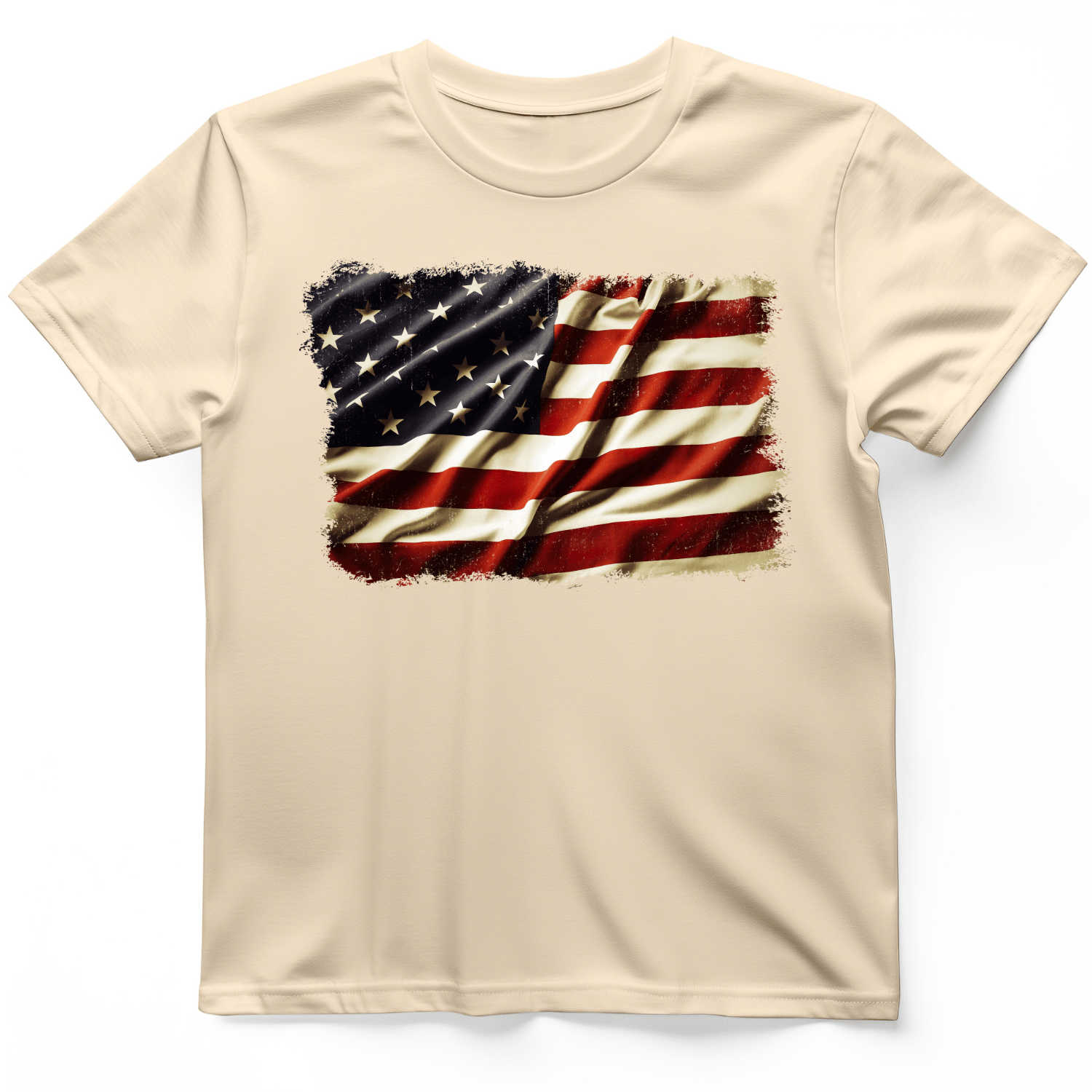 USA Flag T-Shirt Natural / S