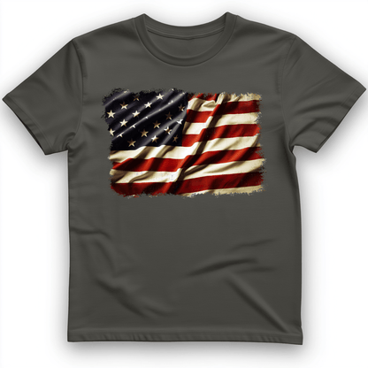 USA Flag T-Shirt Charcoal / S