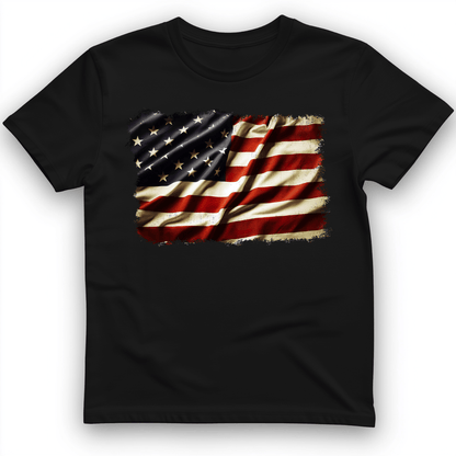USA Flag T-Shirt Black / S