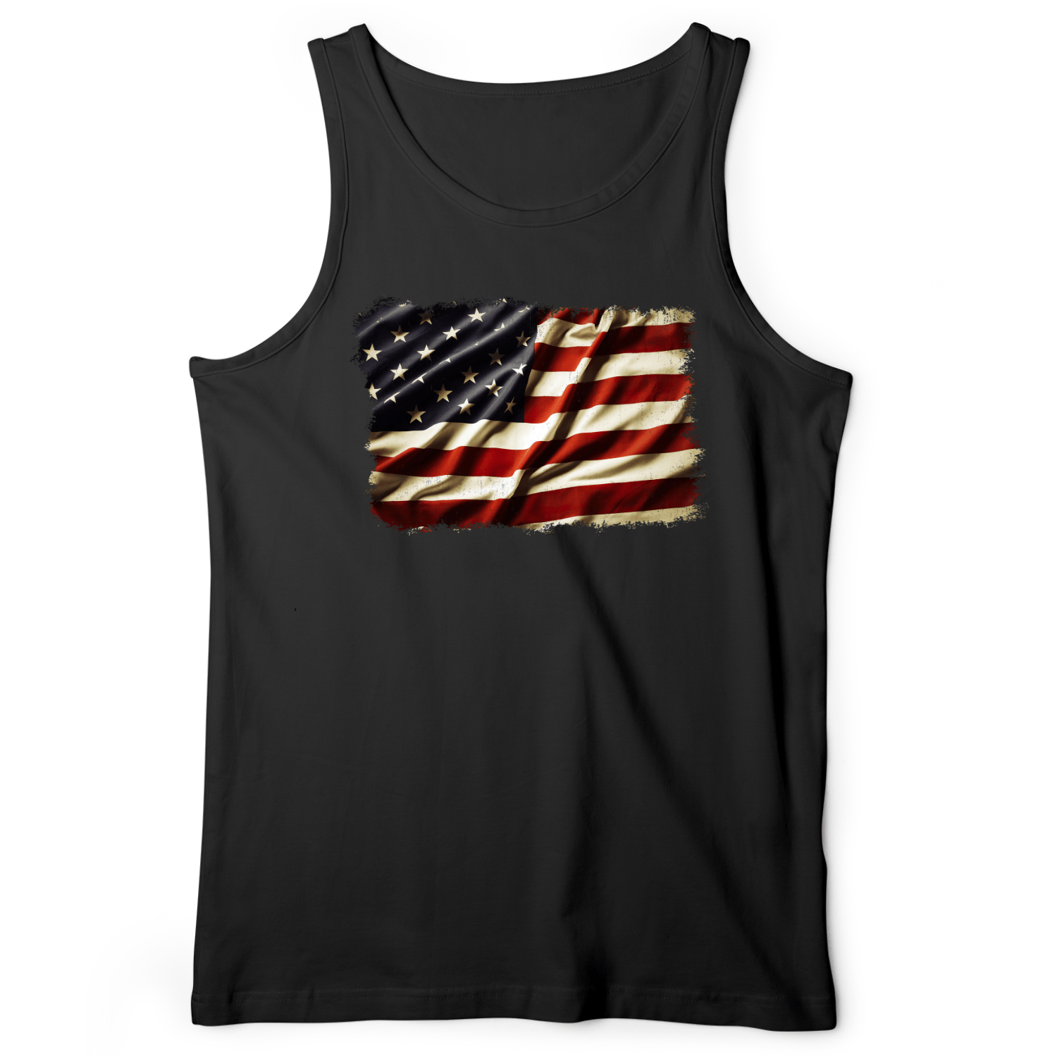 USA Flag Tank Black / XS