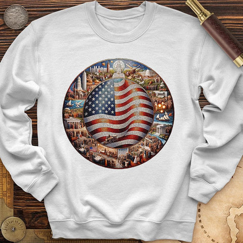 USA Mosaic Crewneck White / S