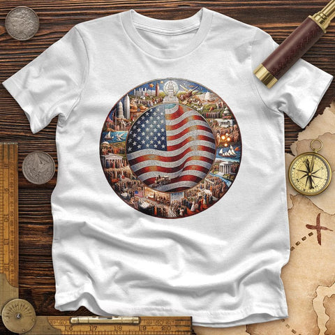 USA Mosaic High Quality Tee