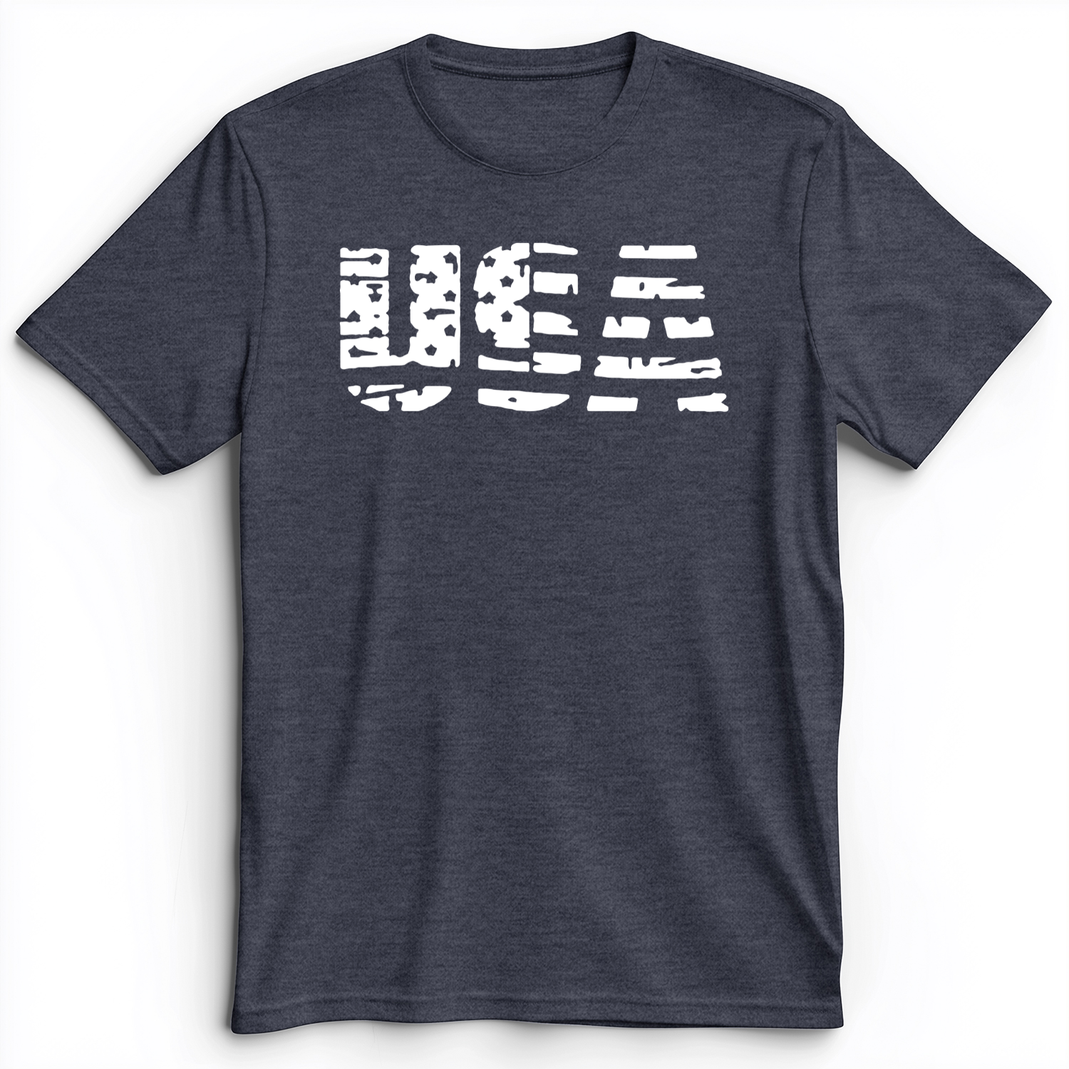 USA Premium Tee Heather Navy / S