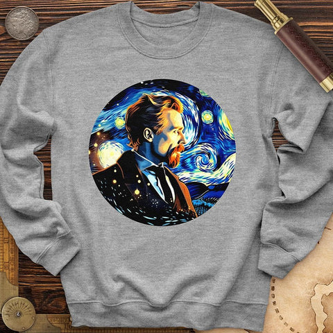 Van Gogh In Starry Night Crewneck Sport Grey / S