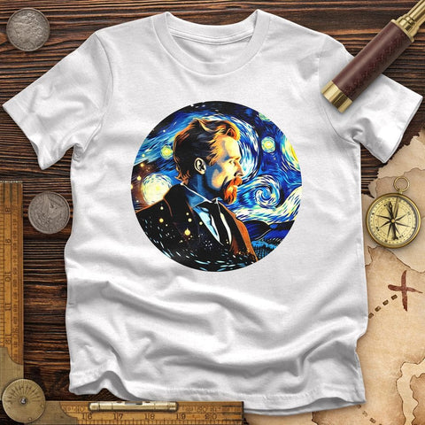 Van Gogh In Starry Night High Quality Tee White / S