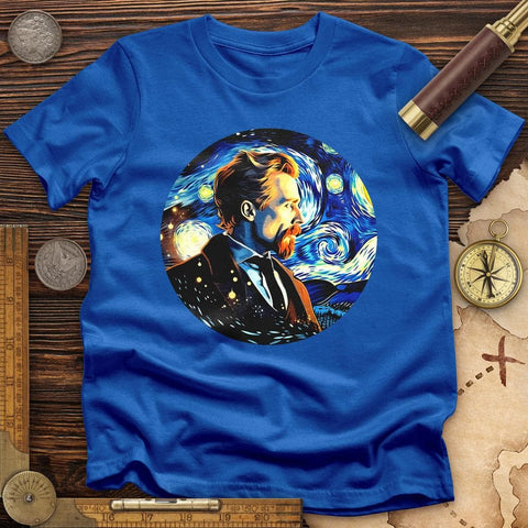 Van Gogh In Starry Night T-Shirt Royal / S