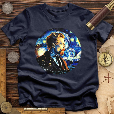 Van Gogh In Starry Night T-Shirt Navy / S