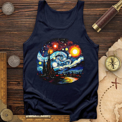 Van Gogh Painting Tank Navy / XS