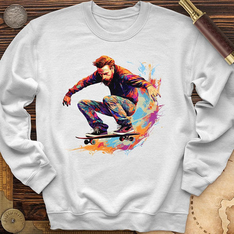 Van Gogh Skateboard Crewneck White / S