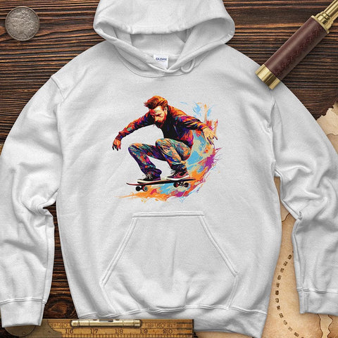 Van Gogh Skateboard Hoodie White / S