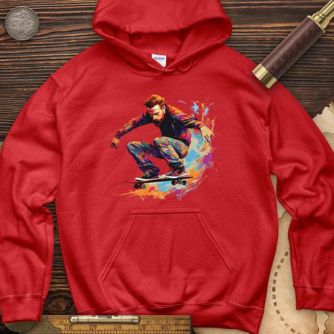 Van Gogh Skateboard Hoodie Red / S