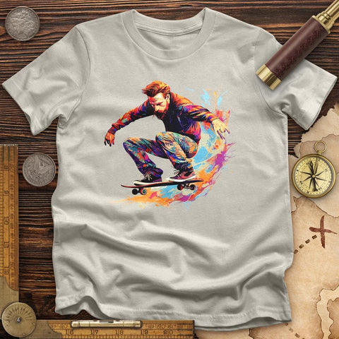 Van Gogh Skateboard T-Shirt Ice Grey / S