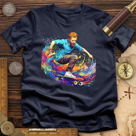 Van Gogh Skateboarding T-Shirt Navy / S