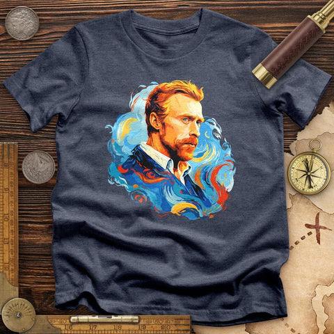 Van Gogh Starry High Quality Tee Heather Navy / S