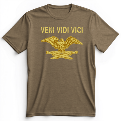 Veni Vidi Vici Premium Tee Heather Olive / S