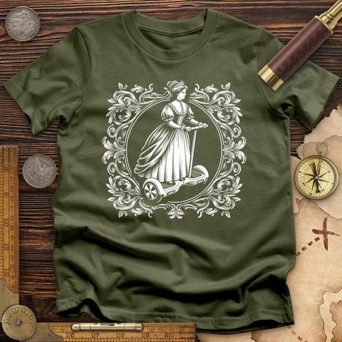 Victorian Lady T-Shirt Military Green / S