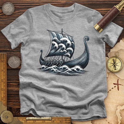 Viking Ship T-Shirt Sport Grey / S