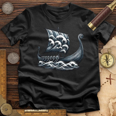 Viking Ship T-Shirt Black / S