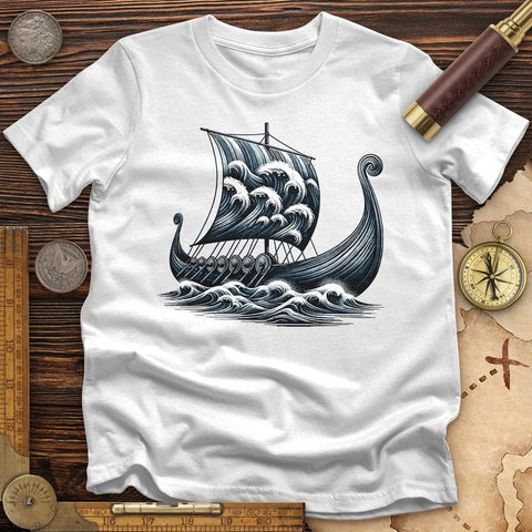 Viking Ship T-Shirt White / S