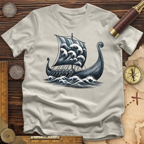 Viking Ship T-Shirt Ice Grey / S