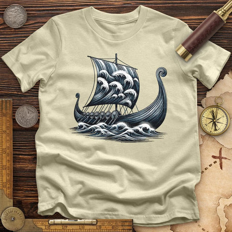 Viking Ship T-Shirt Natural / S