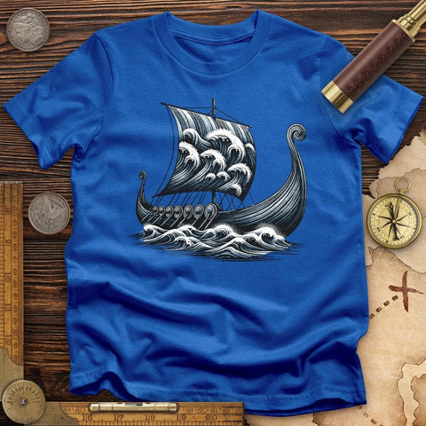 Viking Ship T-Shirt Royal / S
