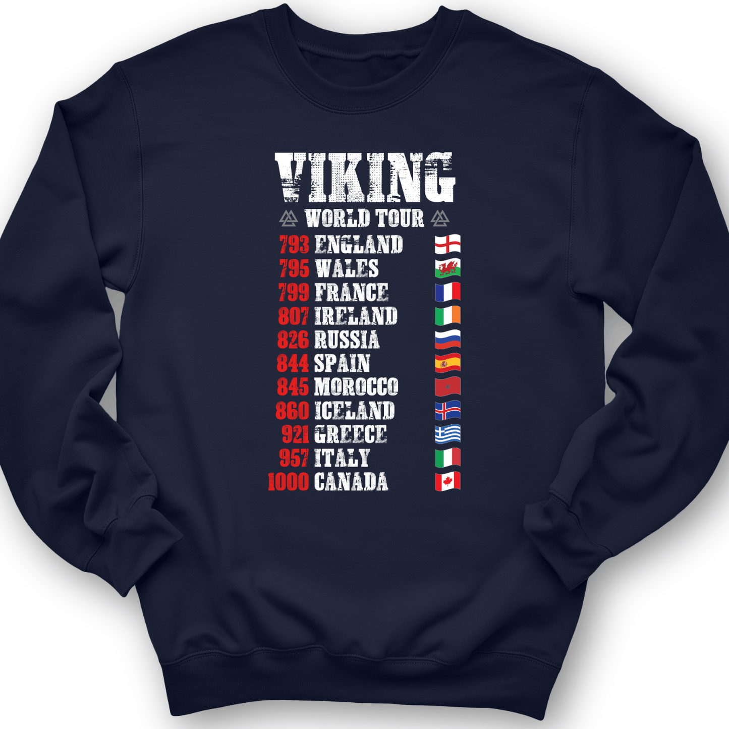 Viking World Tour Crewneck Navy / S