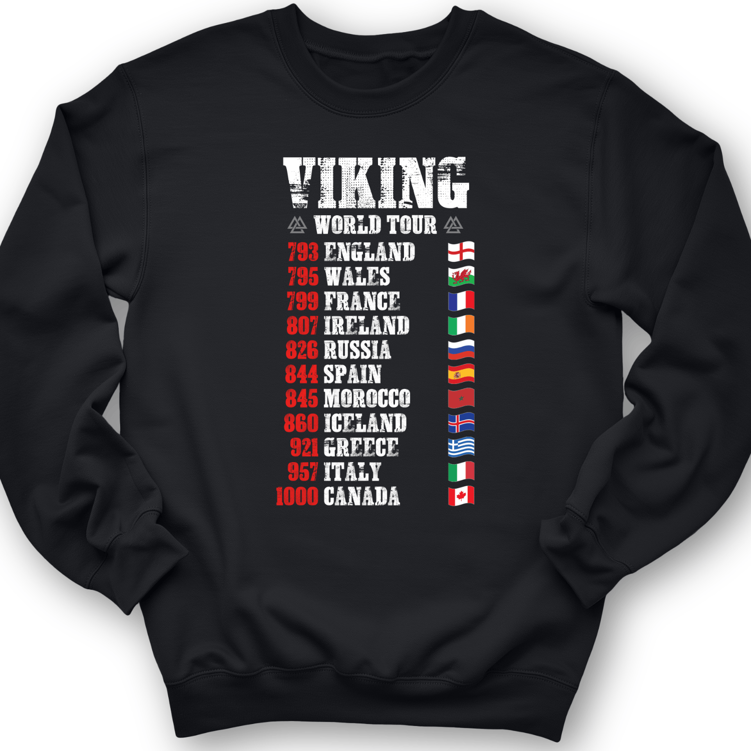 Viking World Tour Crewneck Black / S