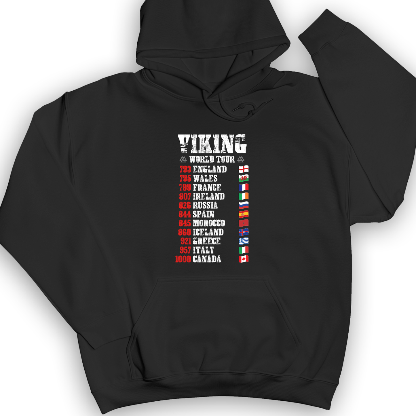 Viking World Tour Hoodie Black / S