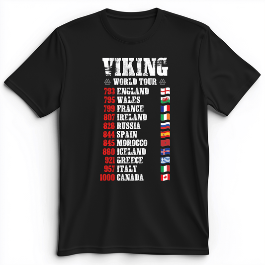 Viking World Tour Premium Tee Black / S
