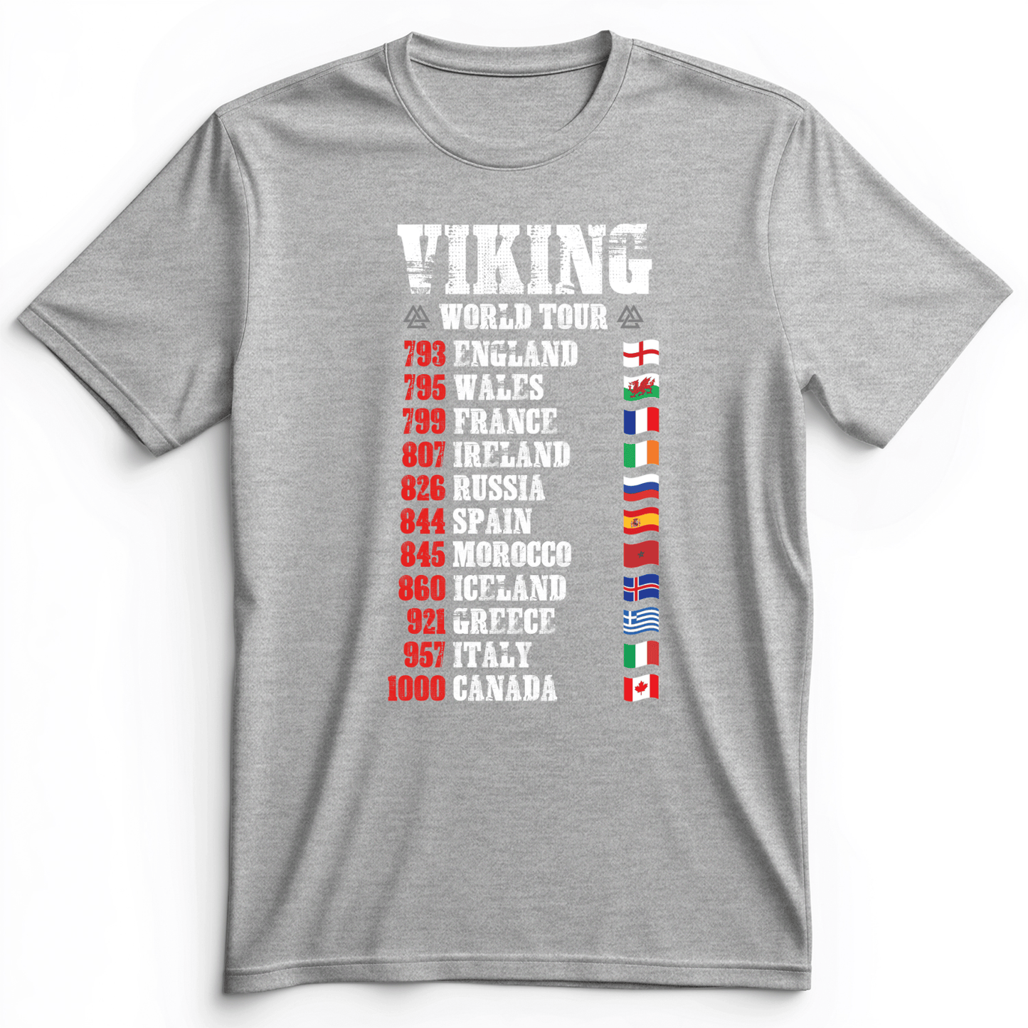 Viking World Tour Premium Tee Athletic Heather / S