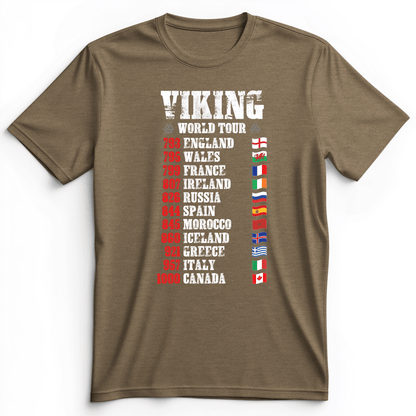 Viking World Tour Premium Tee Heather Olive / S